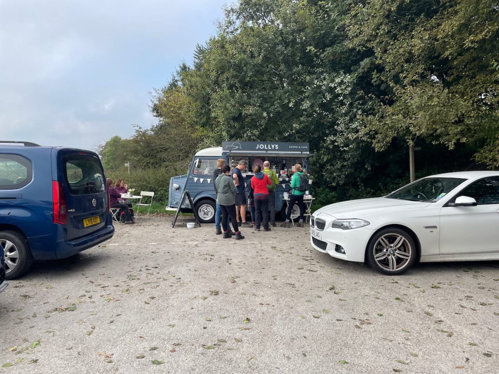 Jolly's Coffee and Cake box at curbar edge car park