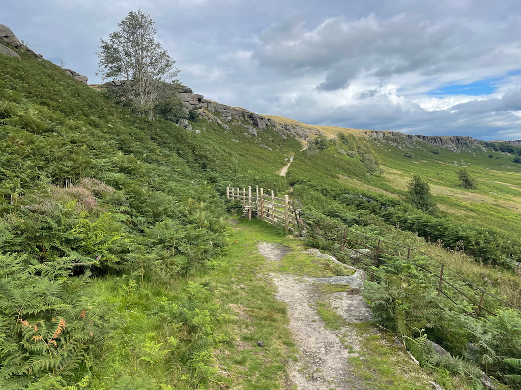 stanage edge walk back to the car park