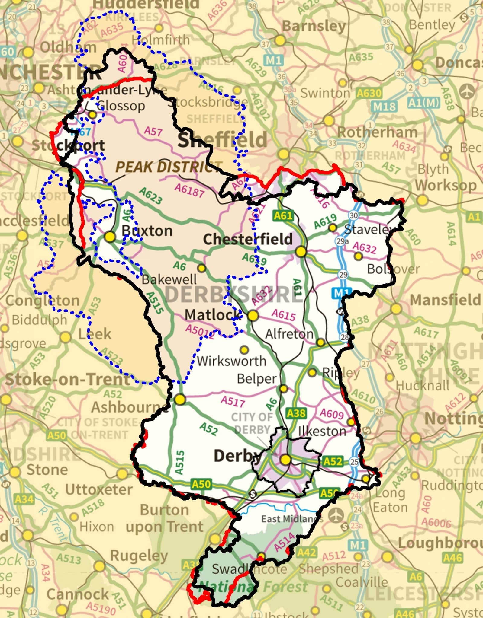 peak district tourist map