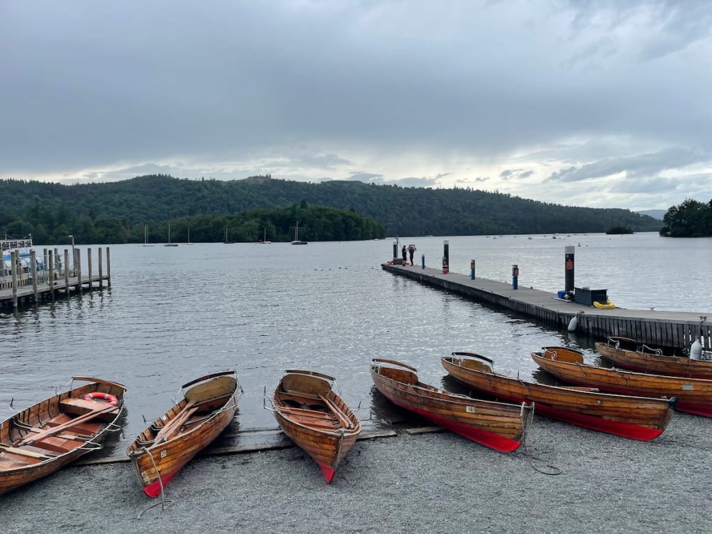 lake district lake windermere with boats