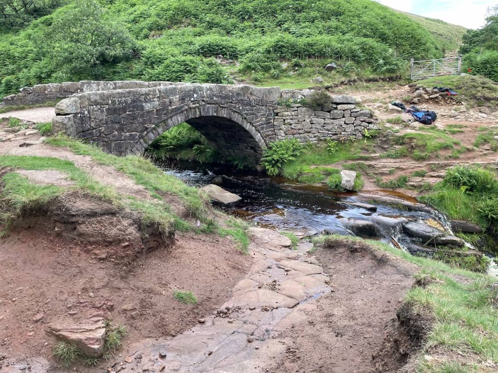 three shires head waterfall and bridge