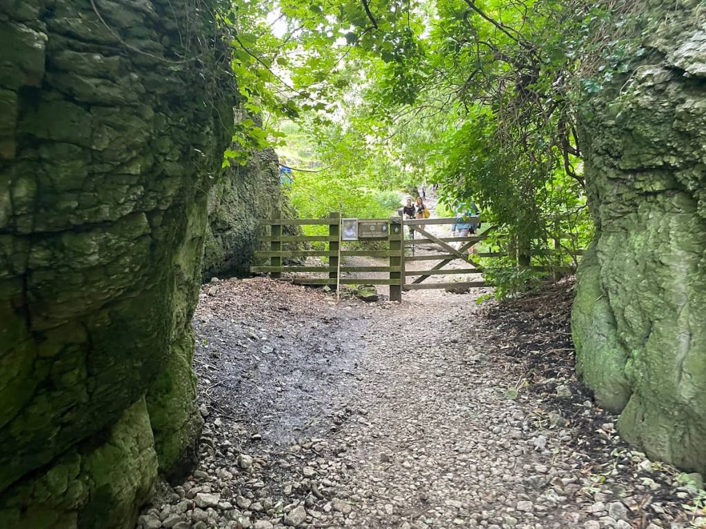 cave dale entrance with gate