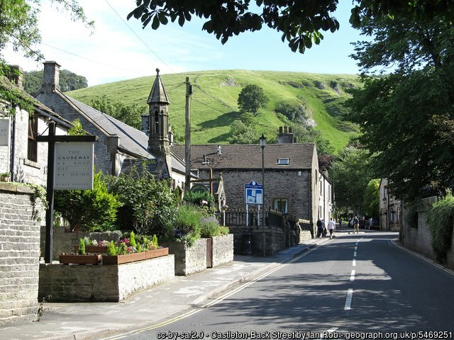 Castleton village school and church
