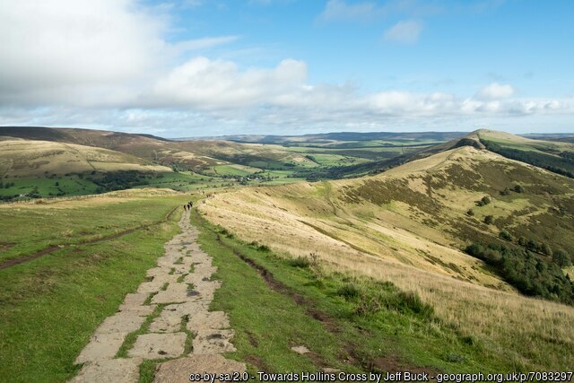 Mam tor ridge line meandering along