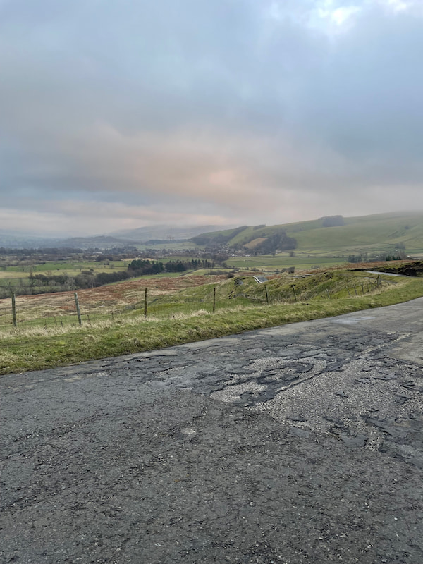 start of broken road section mam tor walk