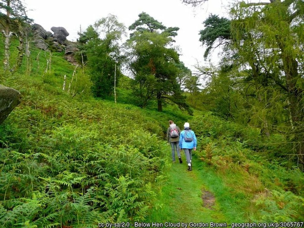 path behind roaches hall below hen cloud