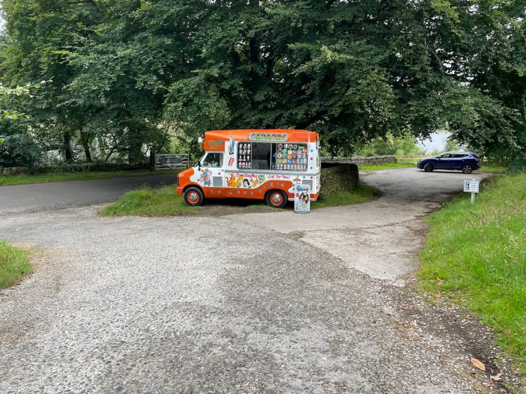 ice cream van at the street carpark errwood