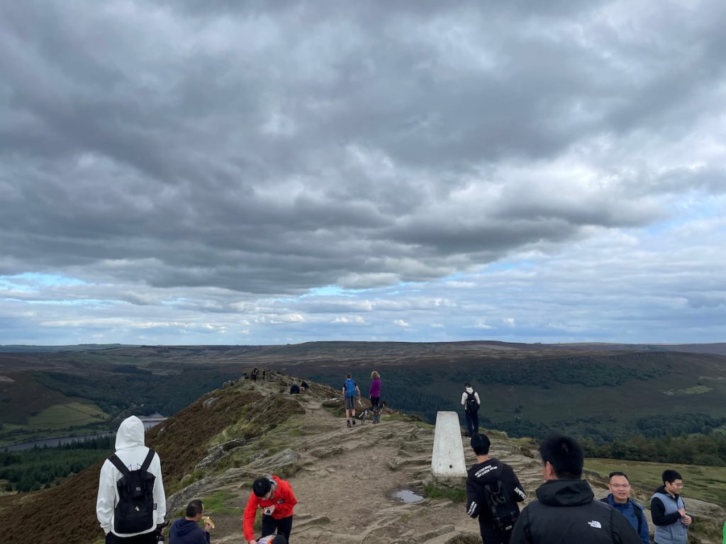 win hill walk trig point