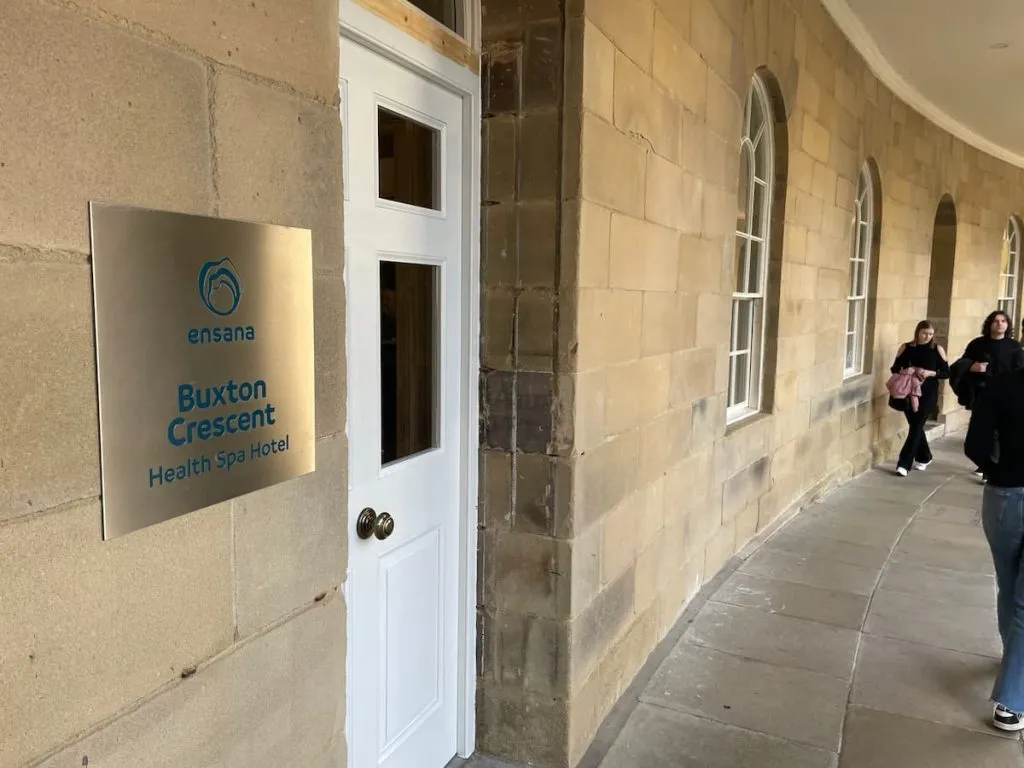 ensana buxton crescent health spa hotel sign