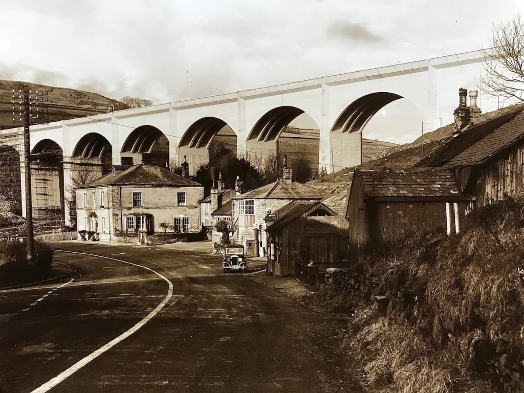 ashopton viaduct old image beneath ladybower 