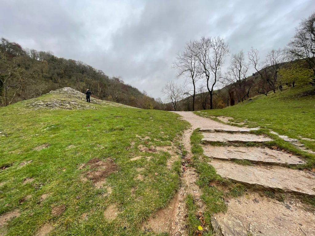 dovedale river path leading up to lovers leap