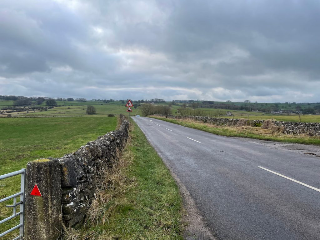 end of lathkill dale walk final road section