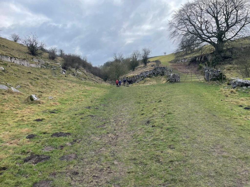 lathkill dale walk as it drops into the valley