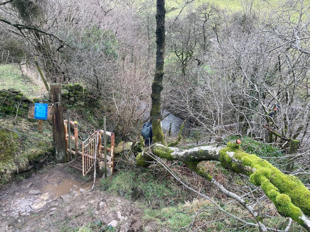 bridge over river dove and rusty white gate