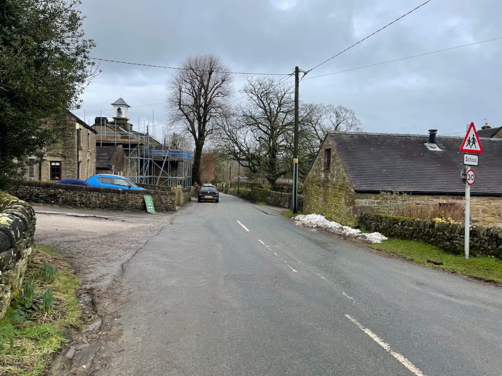 heading out of the village of hillinsclough
