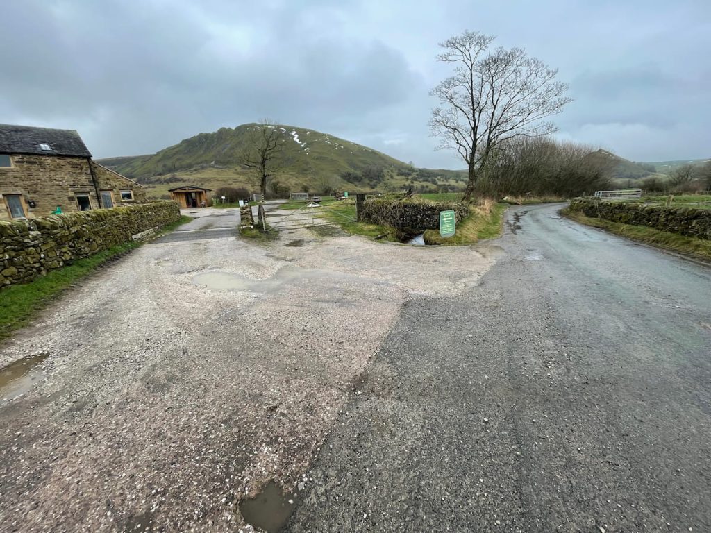 honesty shop with chrome hill in background