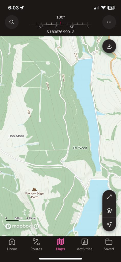 standard OS maps in app