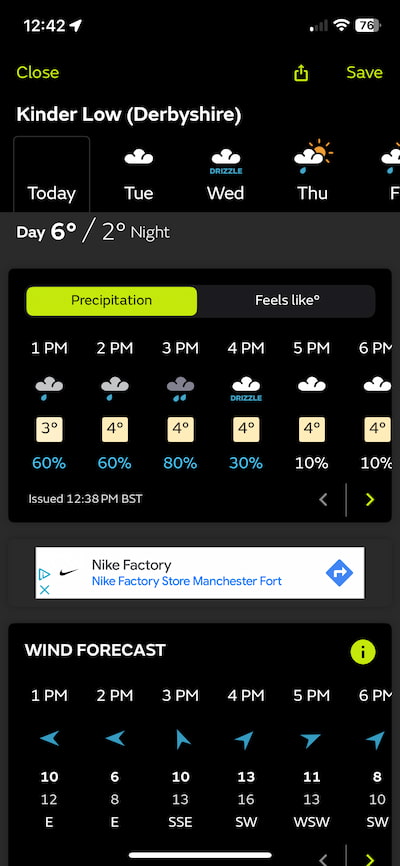 metoffice app screenshot