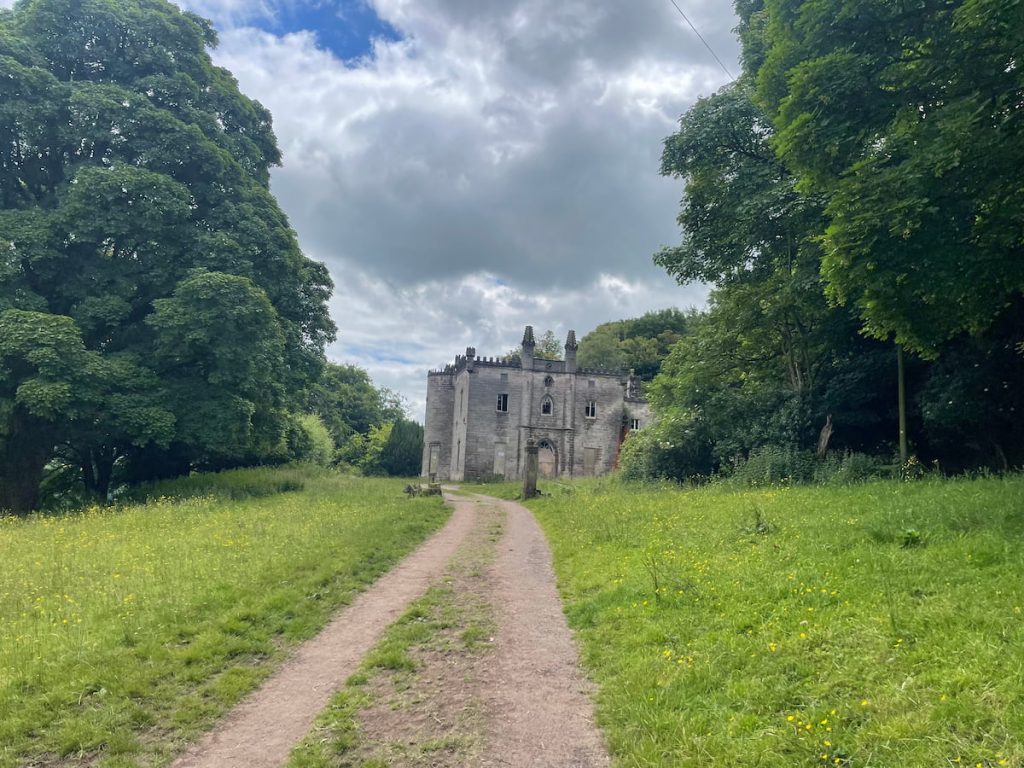 abandoned Cliffe Park Hall also known as Rudyard Castle