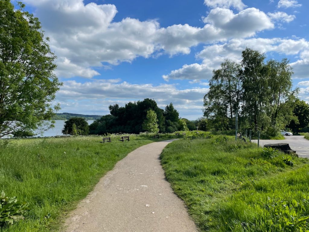 path through Sheepwash car park