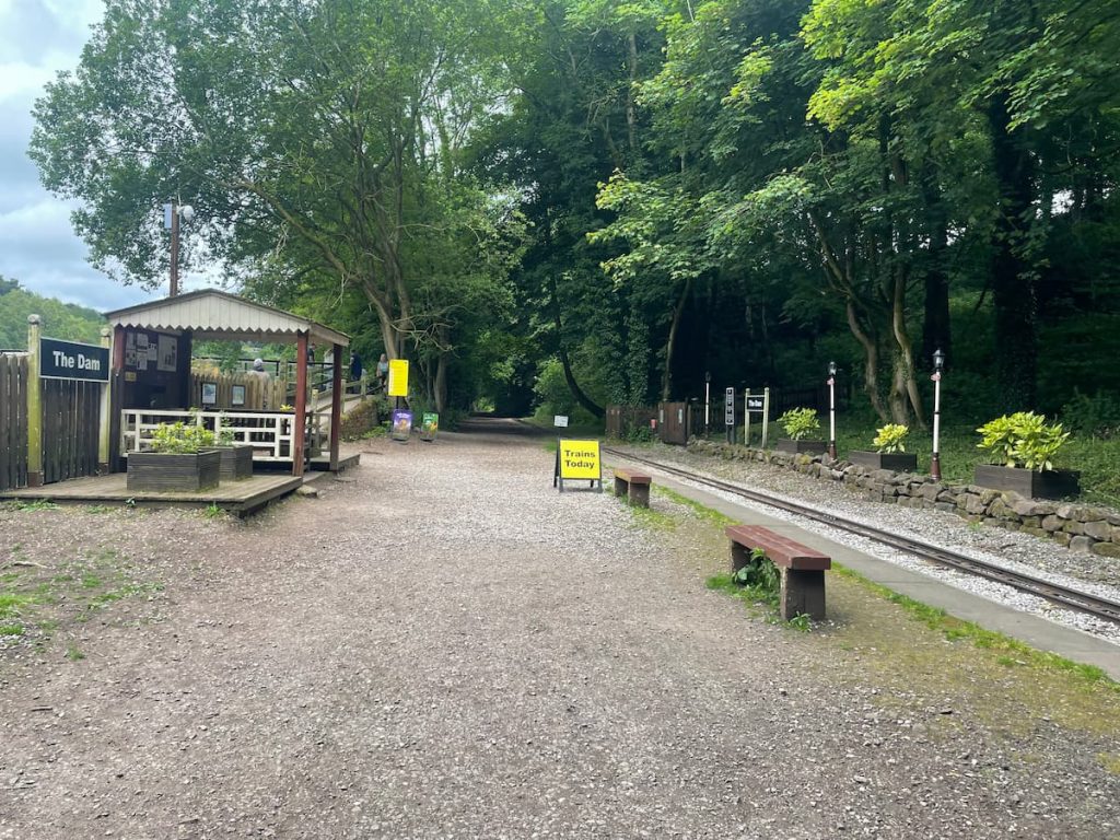 the dam train stop along the walk