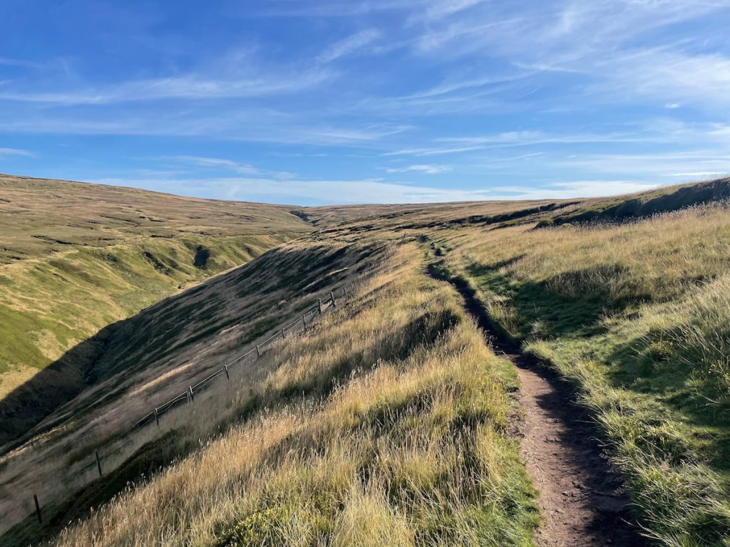 sheep path along valley of B29 bomber