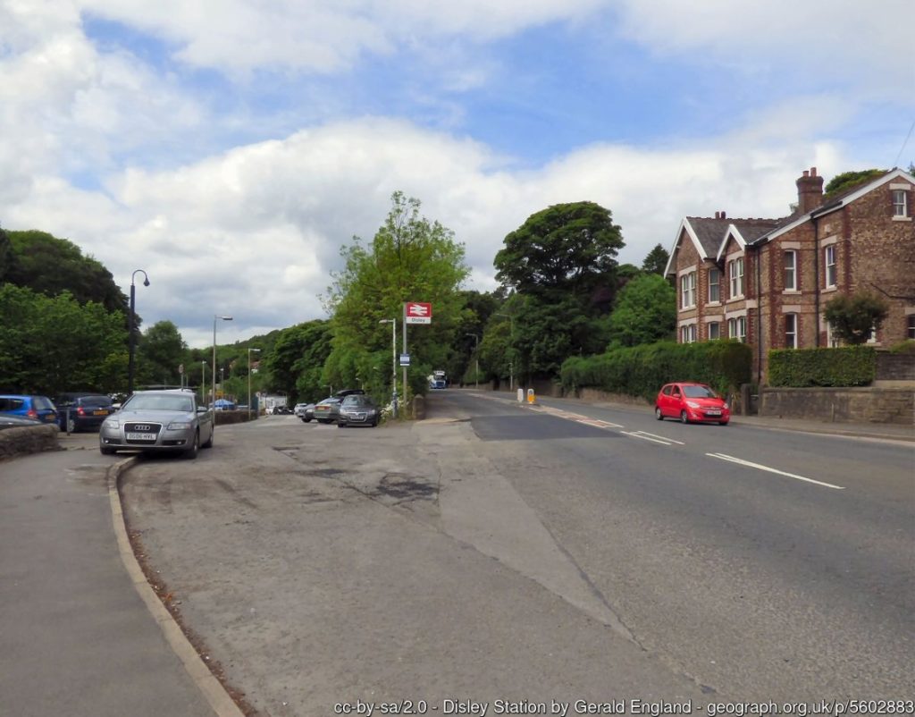 disley train station and carpark